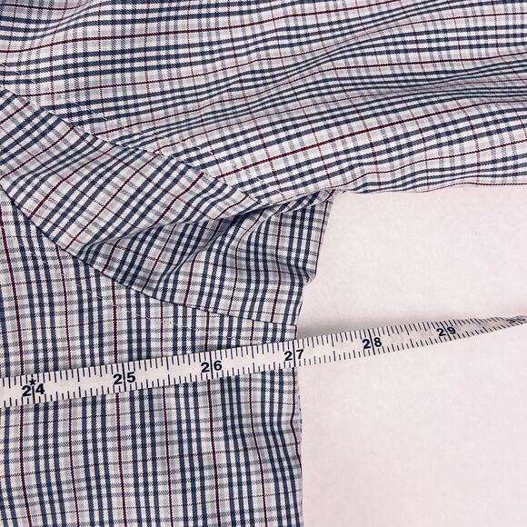 Duluth Trading Co Button Down Shirt Relaxed Mens XL Blue White Red Plaid Cotton - Picture 12 of 14